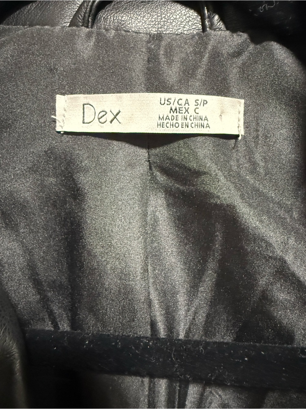 Dex Black Sleeveless Faux-Leather Zip Dress Coat - Picture 5 of 5